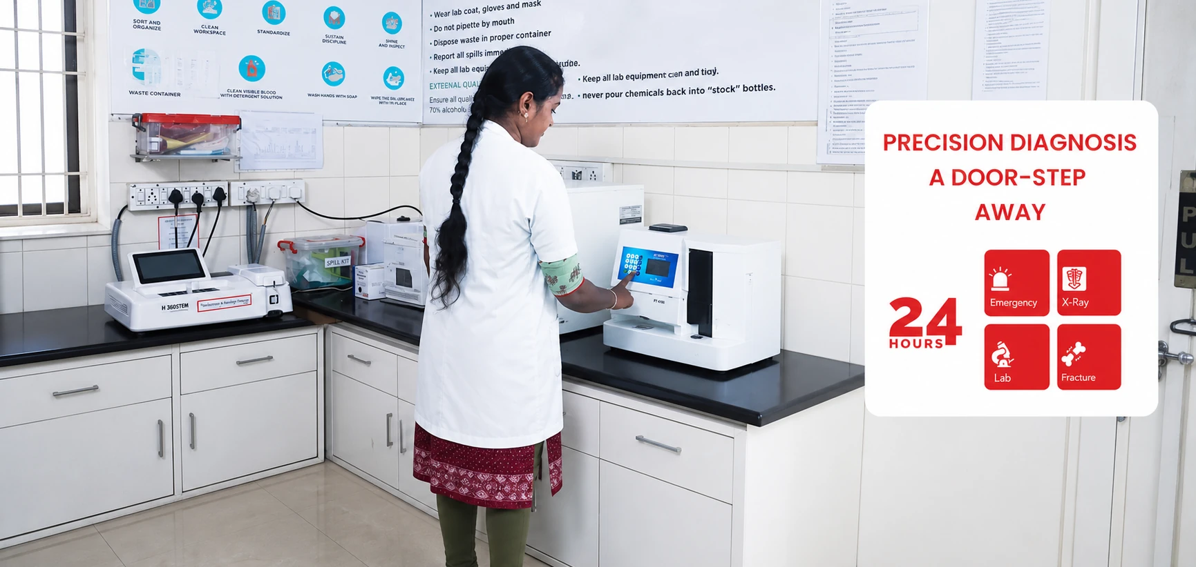 Diagnostic services at Hande Hospital